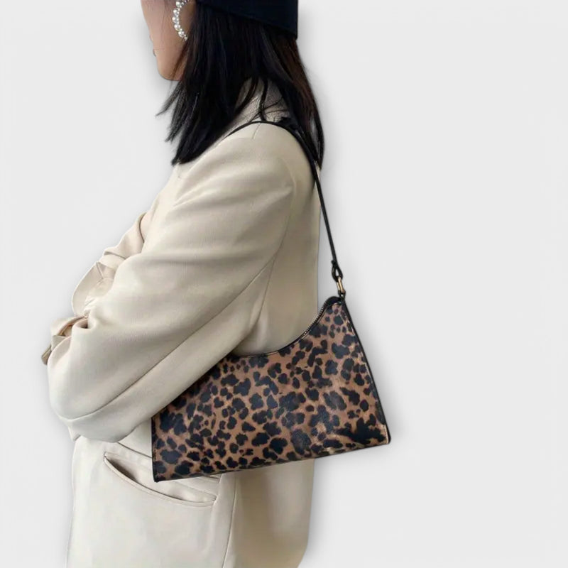 Flair. - French style leopard print shoulder bag.