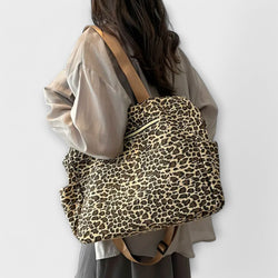 Flair. - Canvas crossbody bag in leopard print