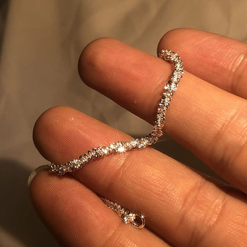 Shiny silver bracelet