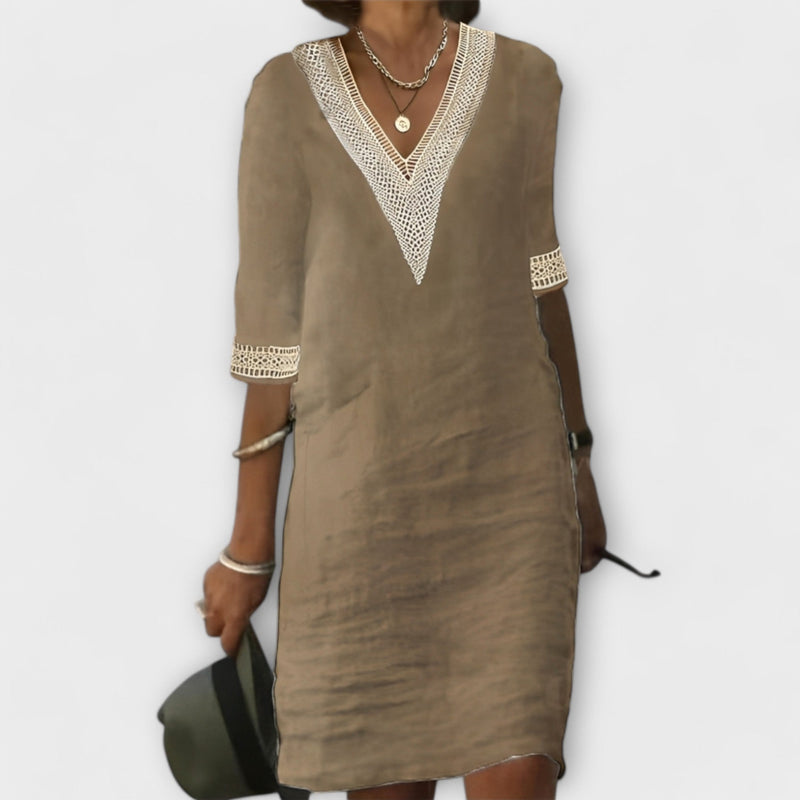 Women's cotton and linen dress