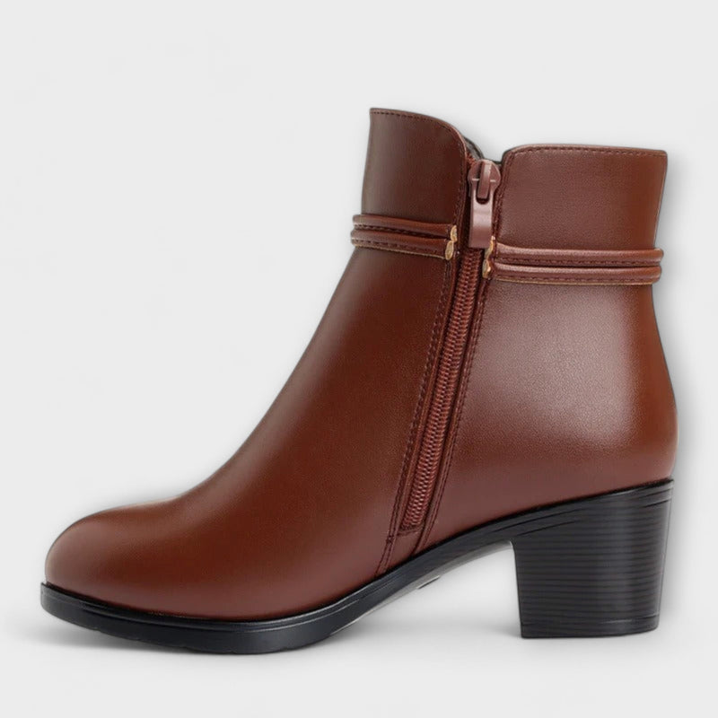 Frederika - Elegant winter boots with zipper and warm lining