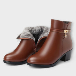 Frederika - Elegant winter boots with zipper and warm lining