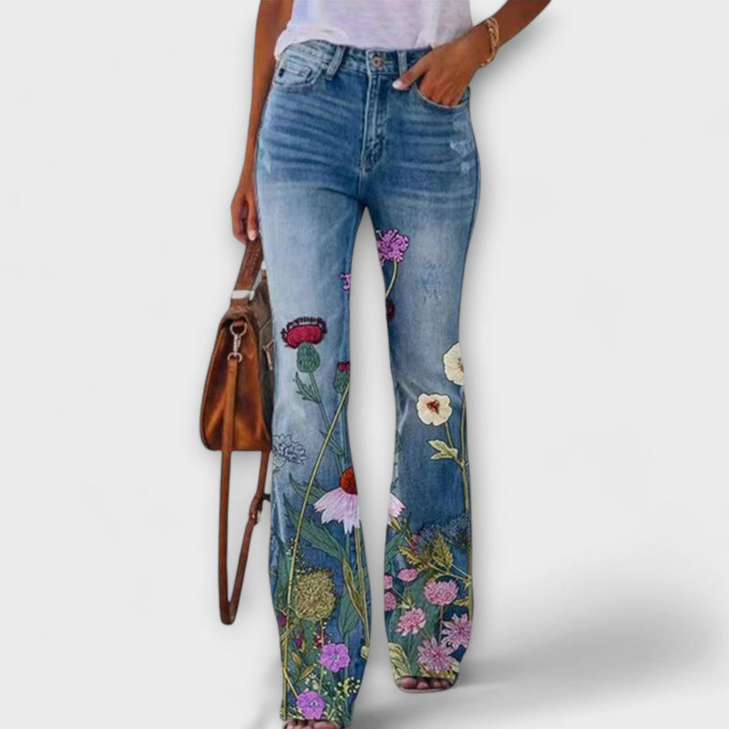 Pants with flowers