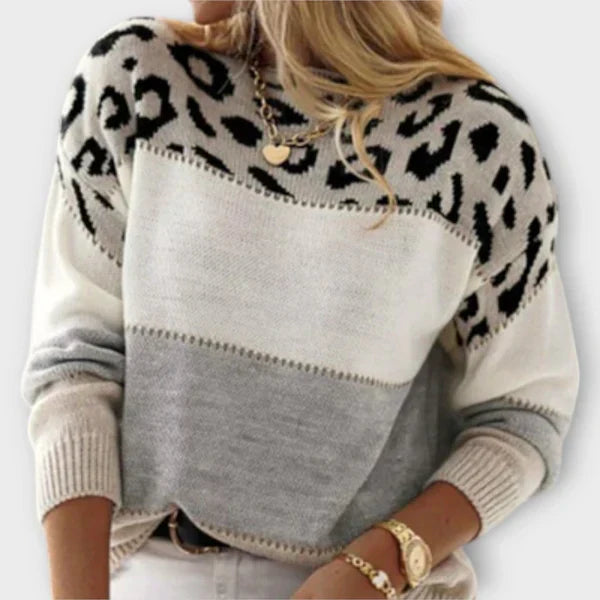 Sanne - Everyday sweater in leopard print