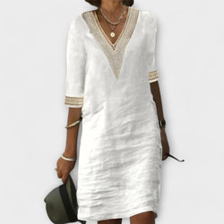 Women's cotton and linen dress