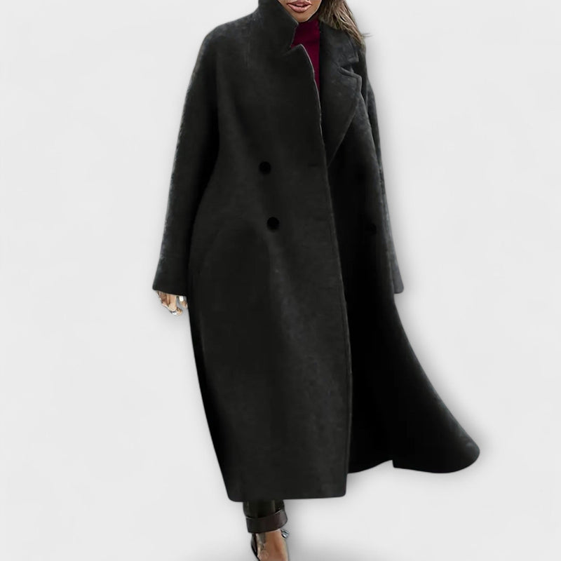 Elegant Thermal Double-Breasted Lapel Coat