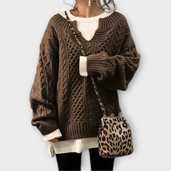 Oversized knit sweater