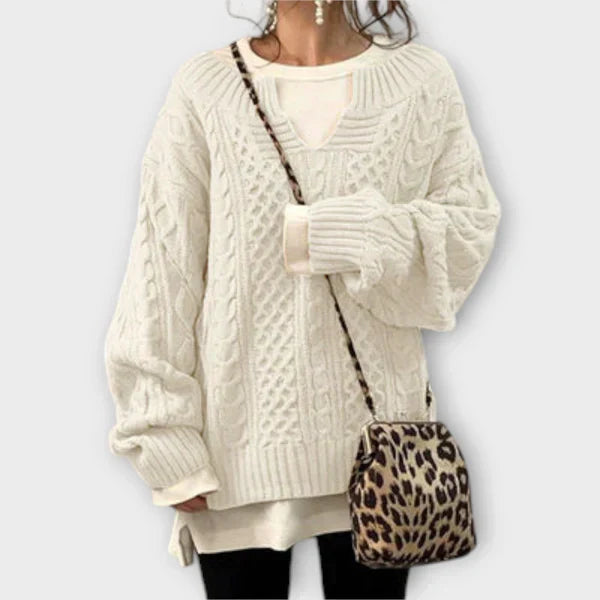 Oversized knit sweater