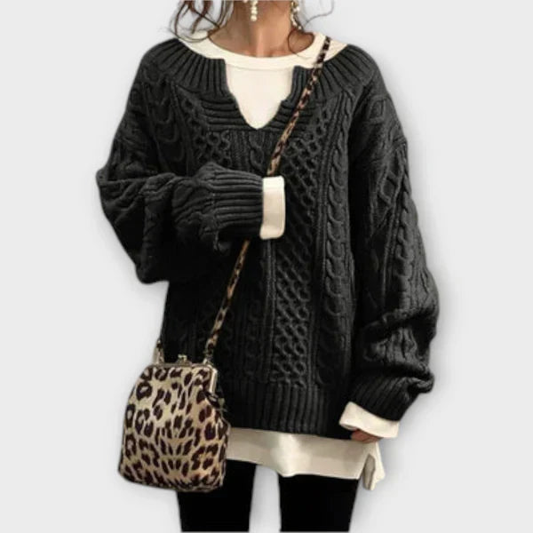 Oversized knit sweater