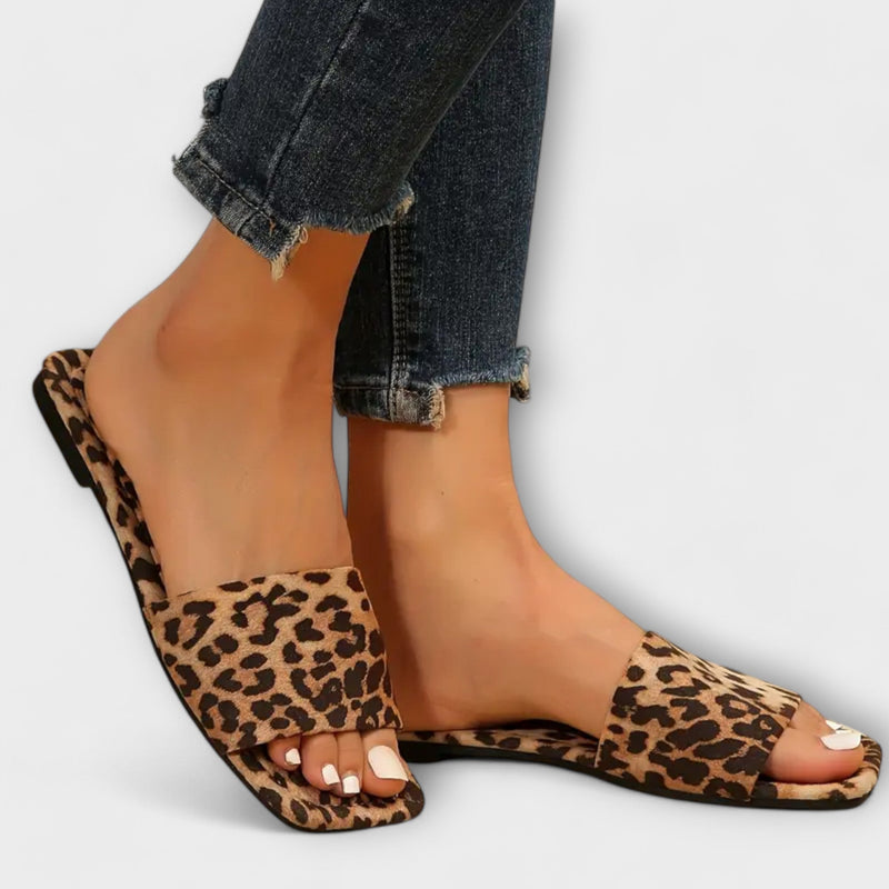 Leopard Flat Sandals