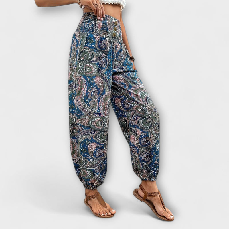 Scarlett - Trousers with ethnic graphics