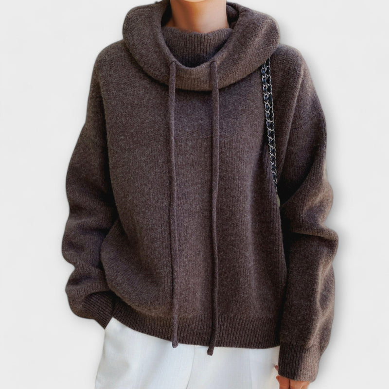 Hannah - Knitted hooded sweatshirt