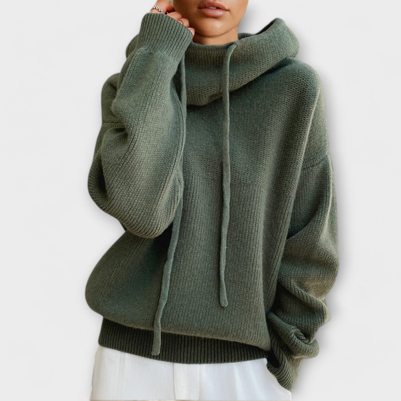 Hannah - Knitted hooded sweatshirt