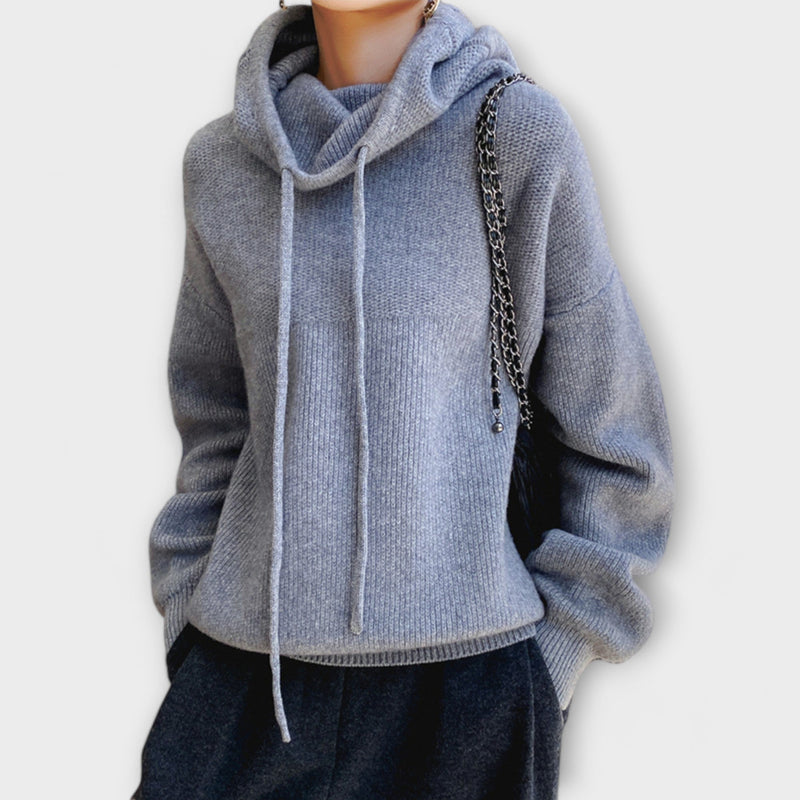 Hannah - Knitted hooded sweatshirt