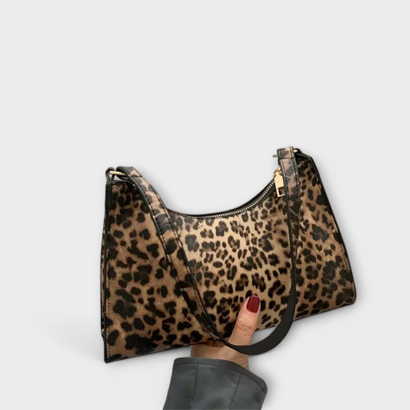 Flair. - French style leopard print shoulder bag.