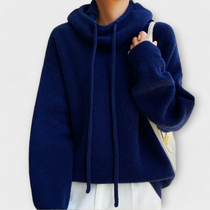 Hannah - Knitted hooded sweatshirt