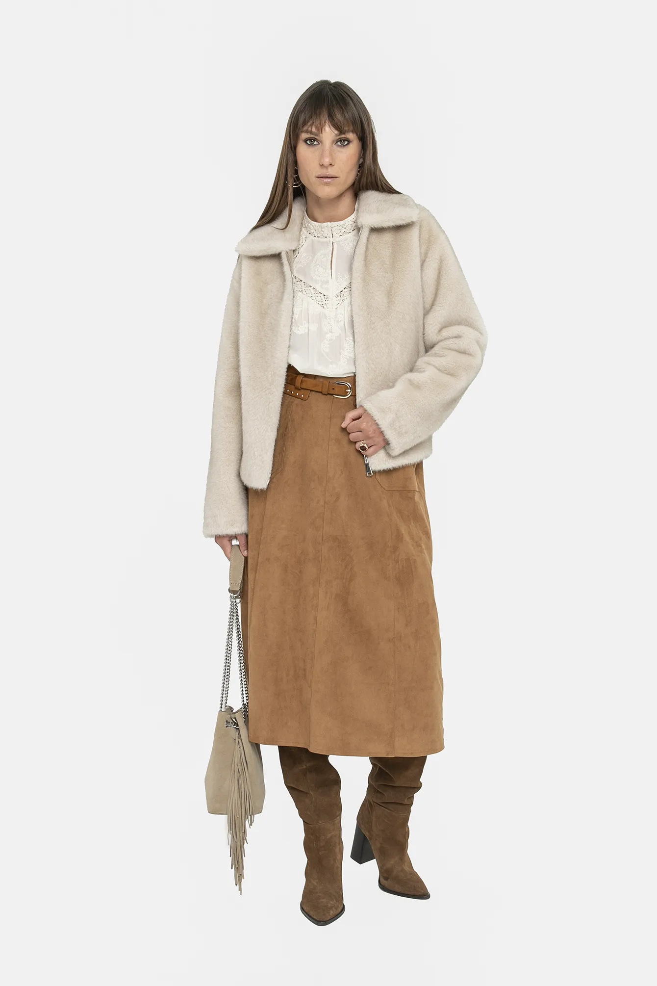 Blouse inspiration victorienne écrue - Image 4