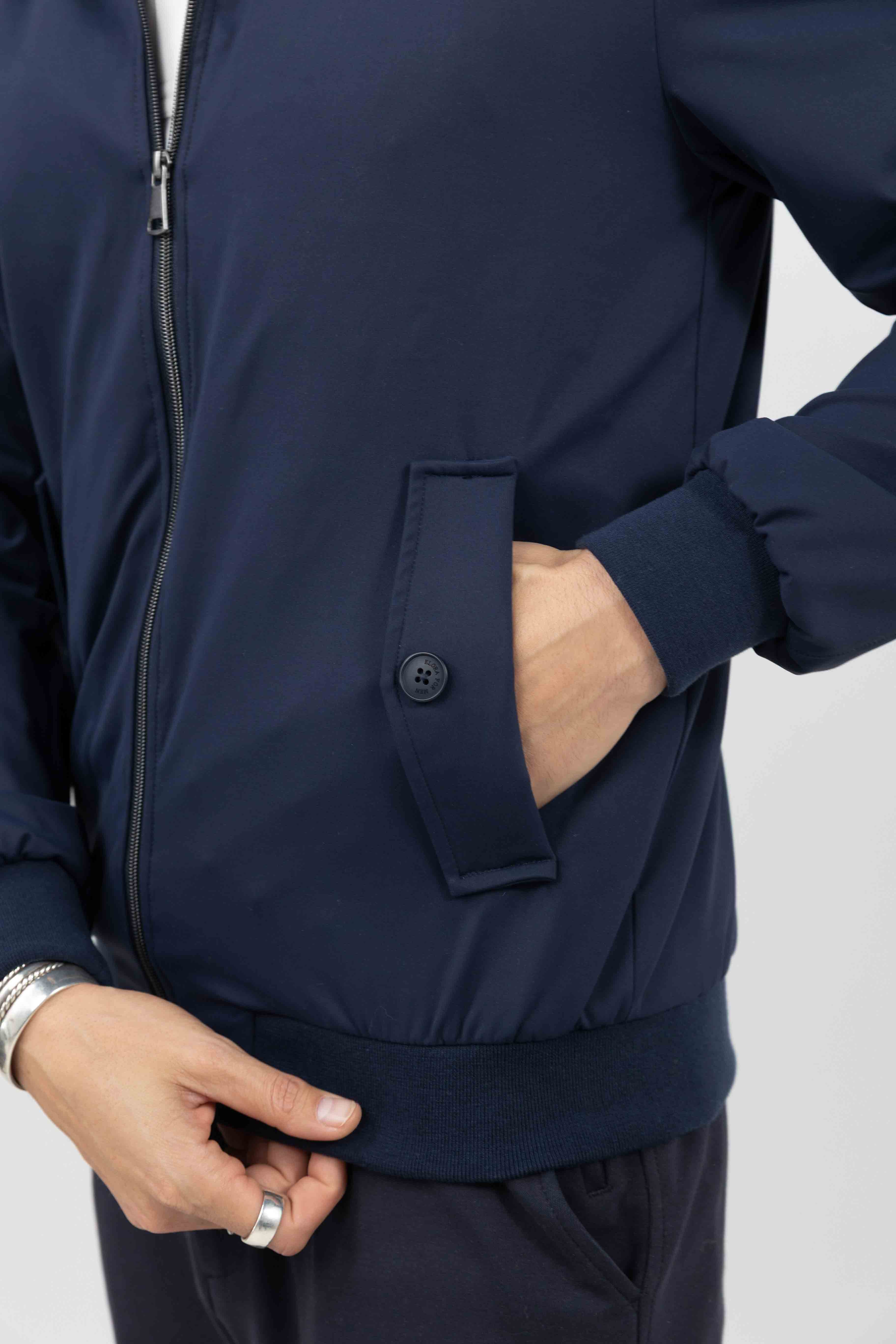 Blouson casual bleu marine déperlant - Image 3