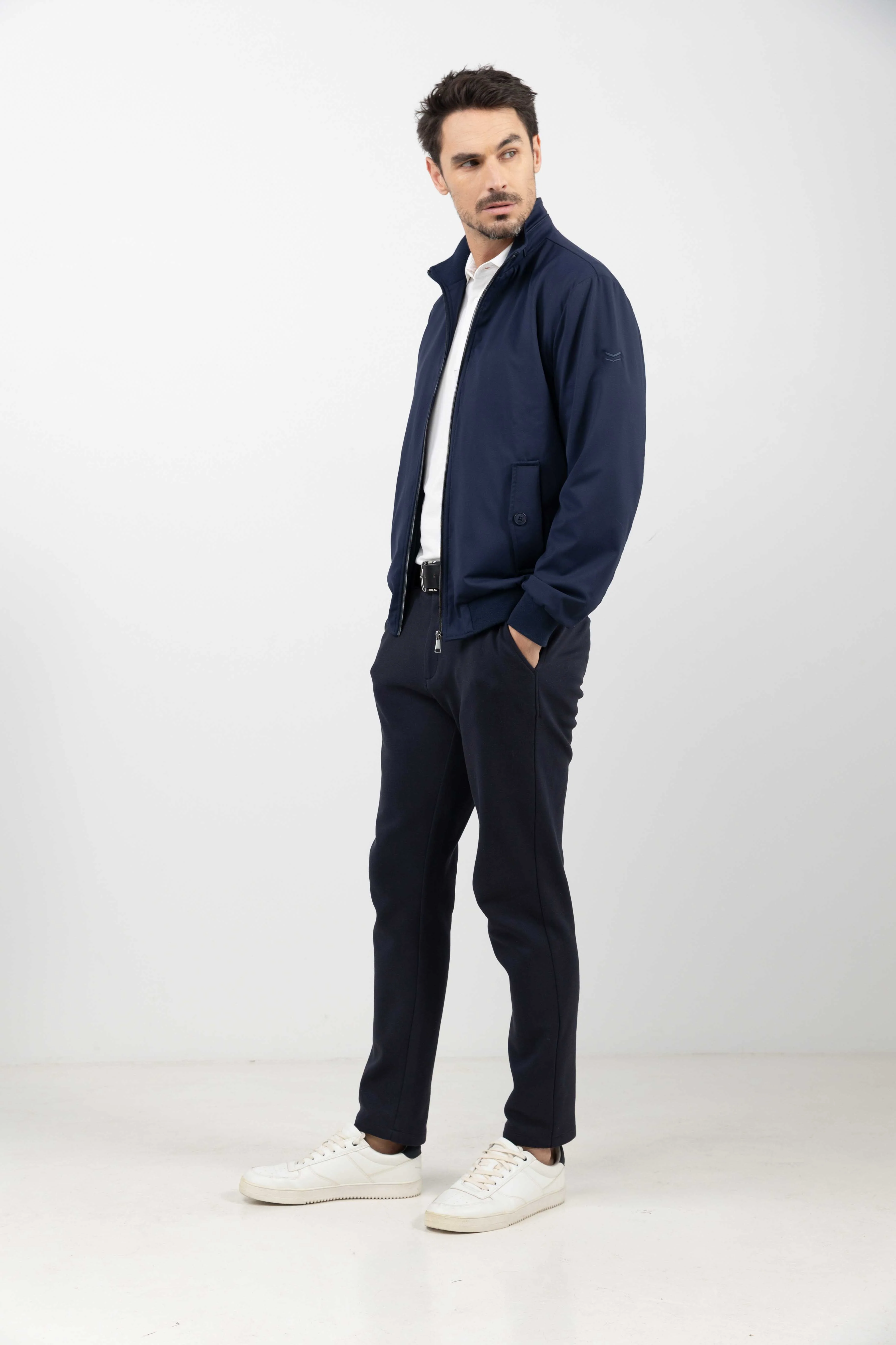 Blouson casual bleu marine déperlant - Image 4