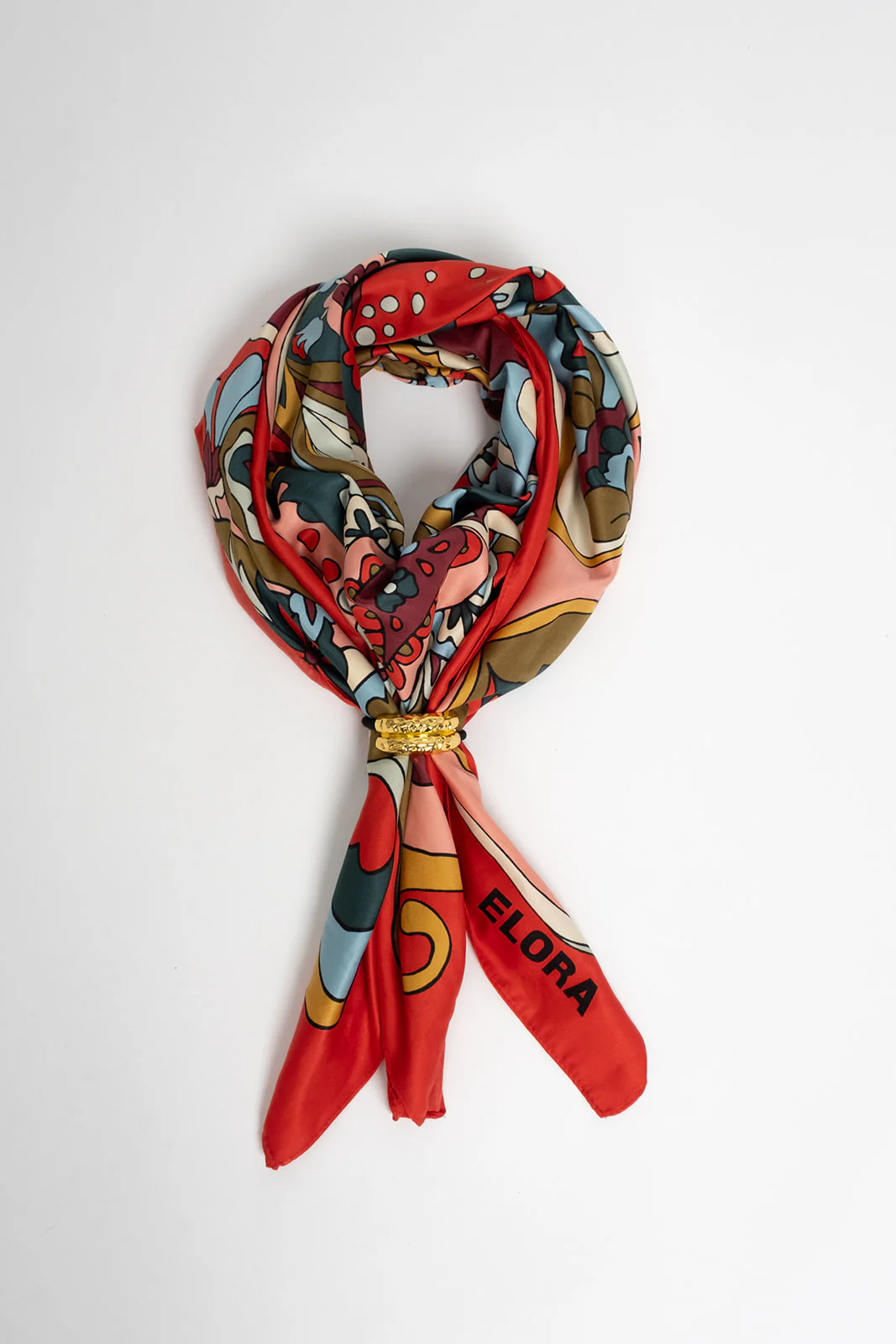 Carré satin multicolore imprimé XXL - Image 3