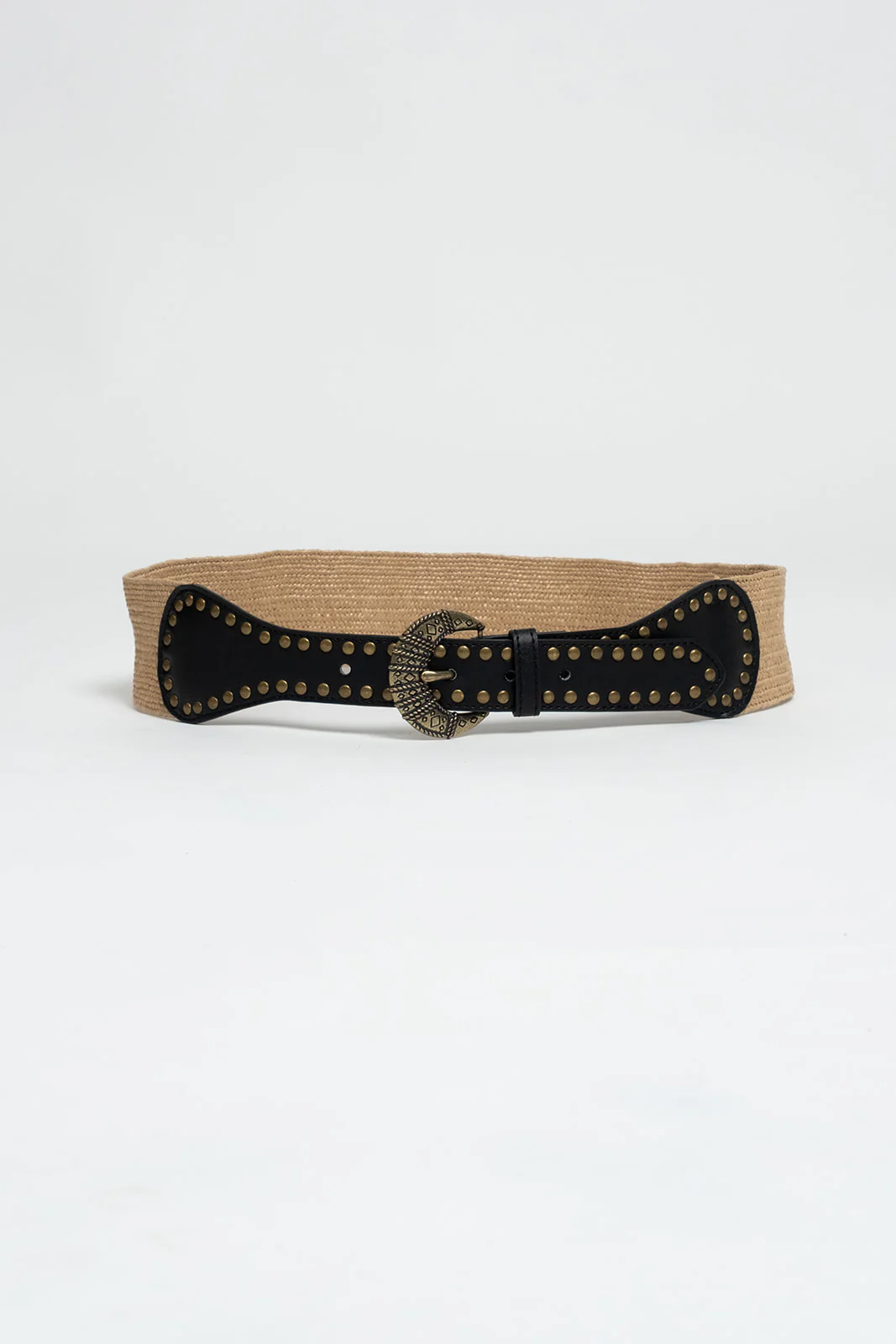 Ceinture corset rock naturel et noir - Image 3