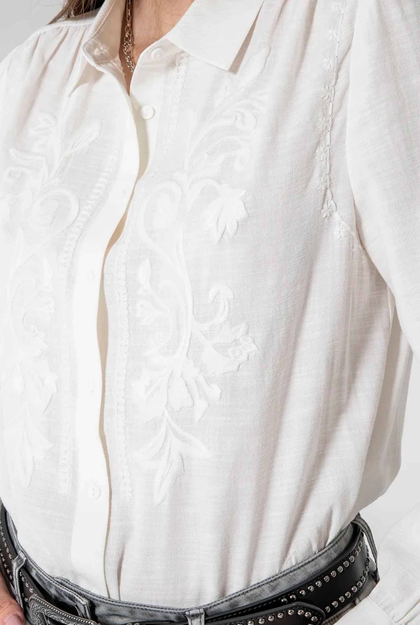 Chemise à broderie écru - Image 6