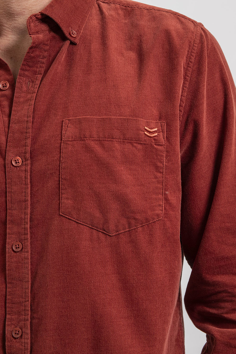 Chemise en velours rouille - Image 3
