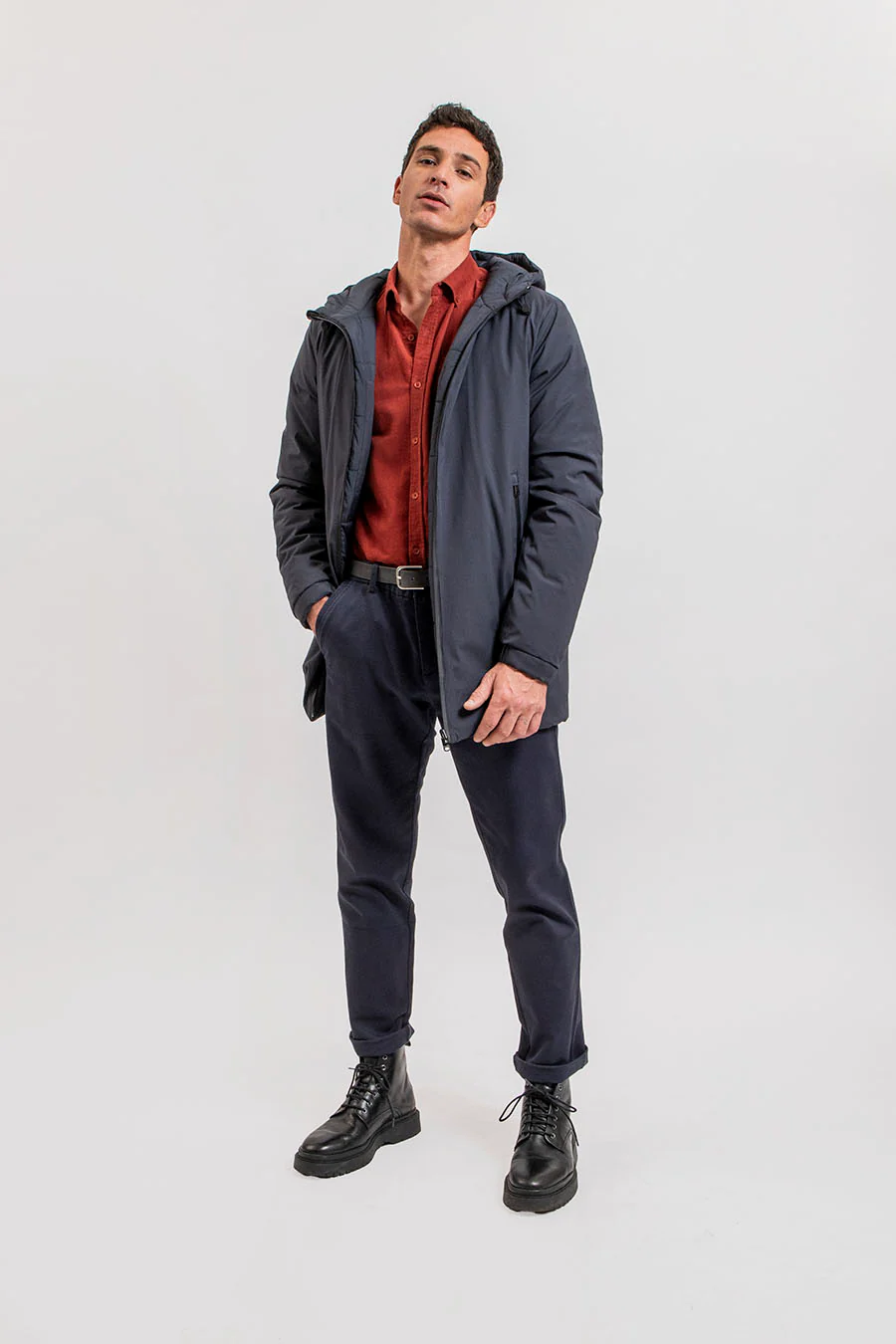 Chemise en velours rouille - Image 5
