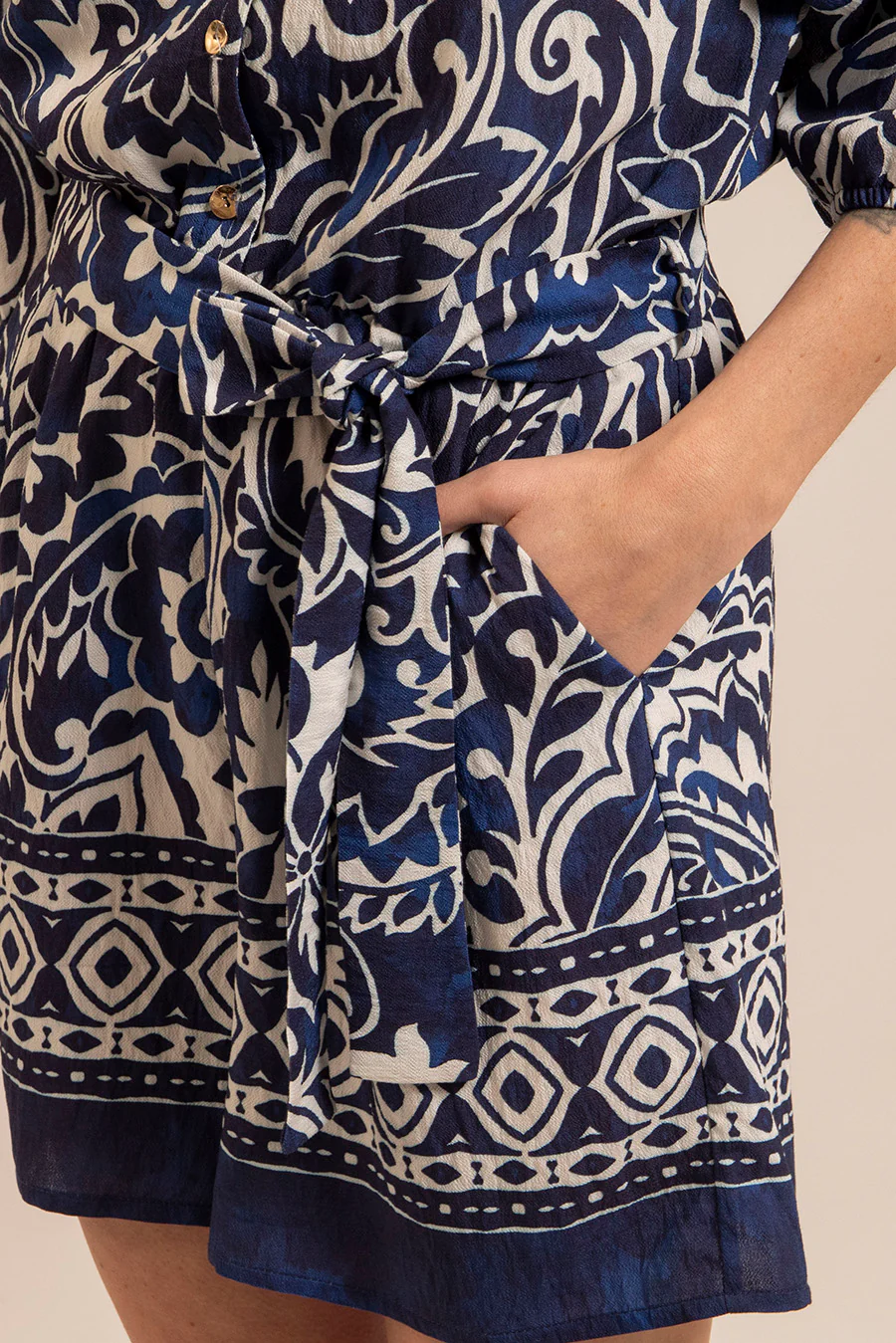 Combishort blanc et bleu - Image 3
