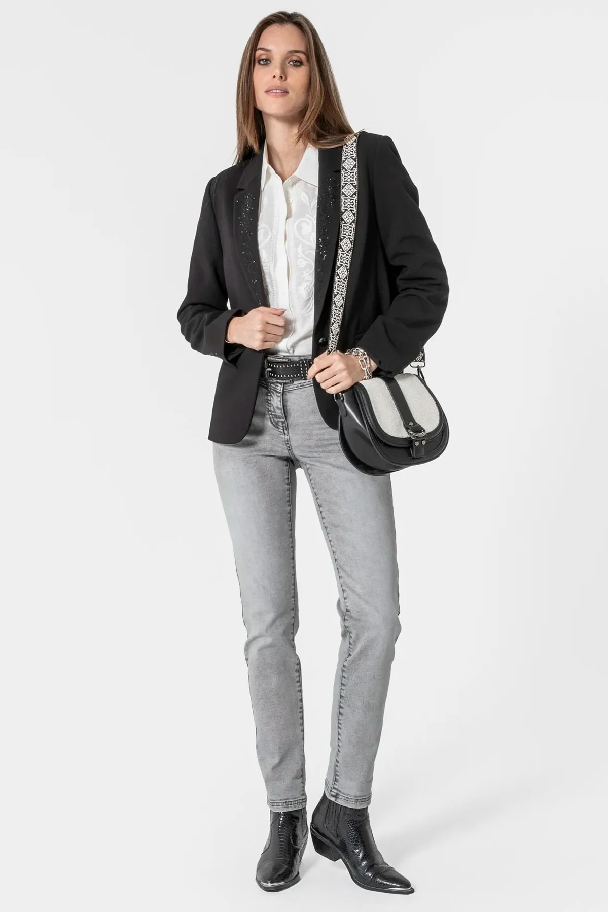 Jean droit gris clair - Image 3