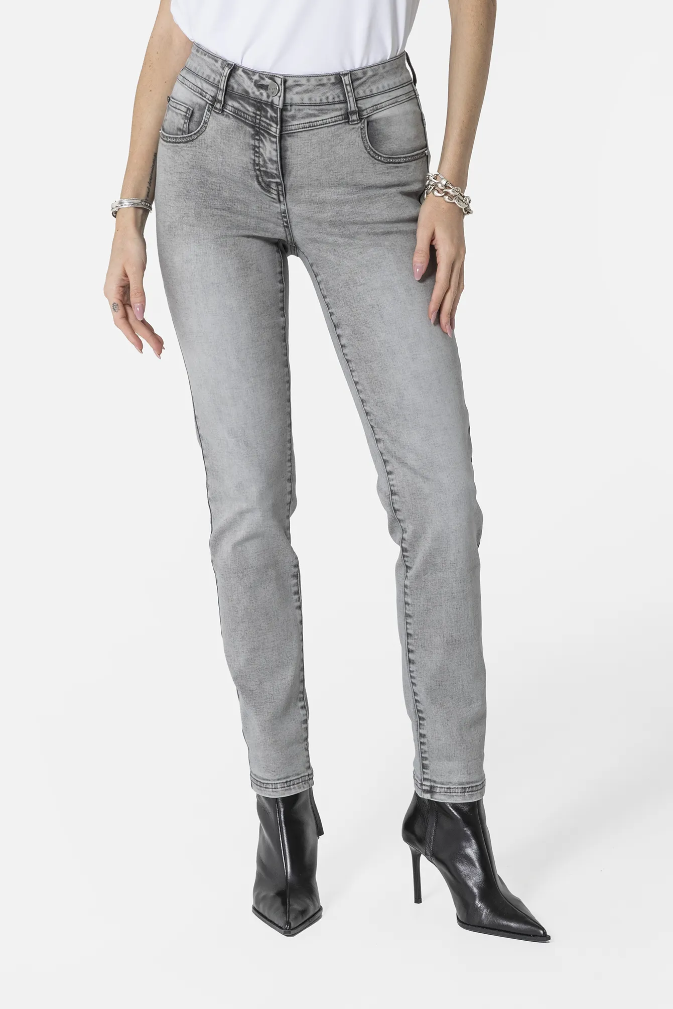 Jean droit gris clair - Image 6
