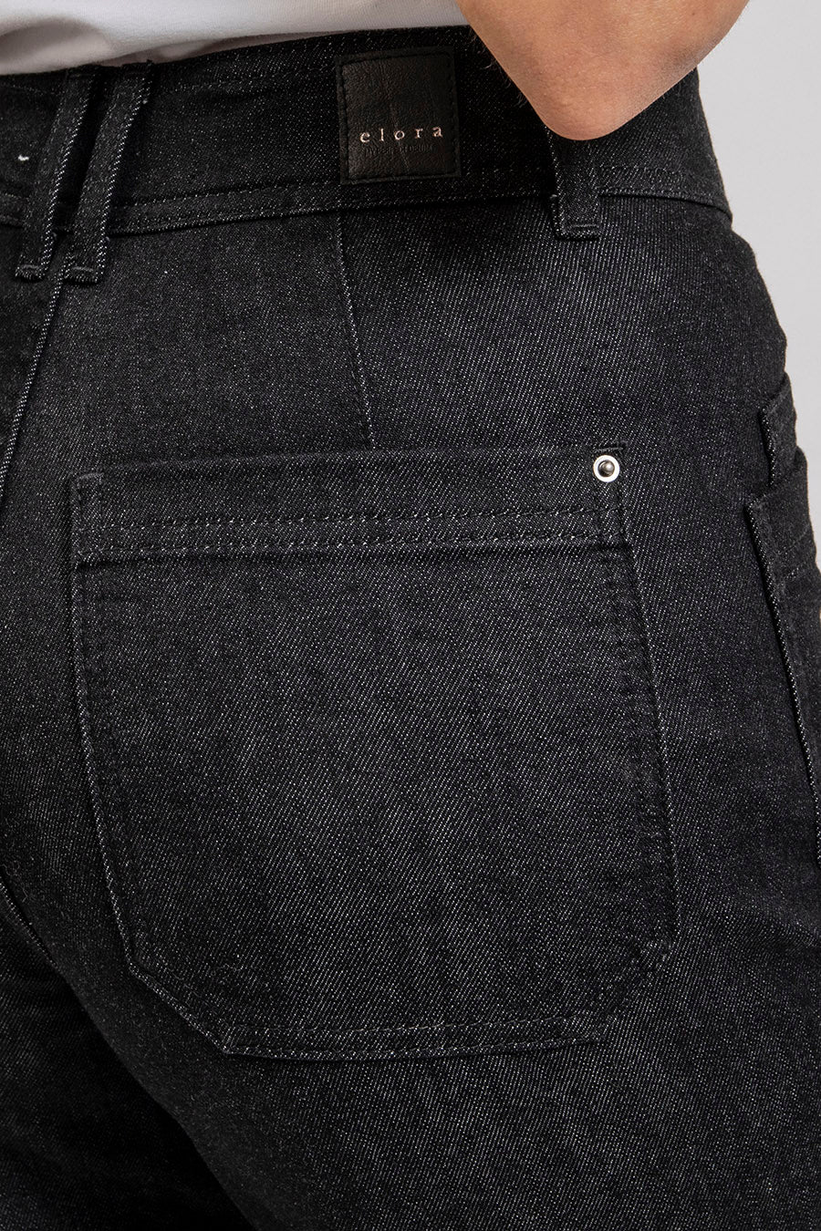 Jean wide leg denim noir - Image 3