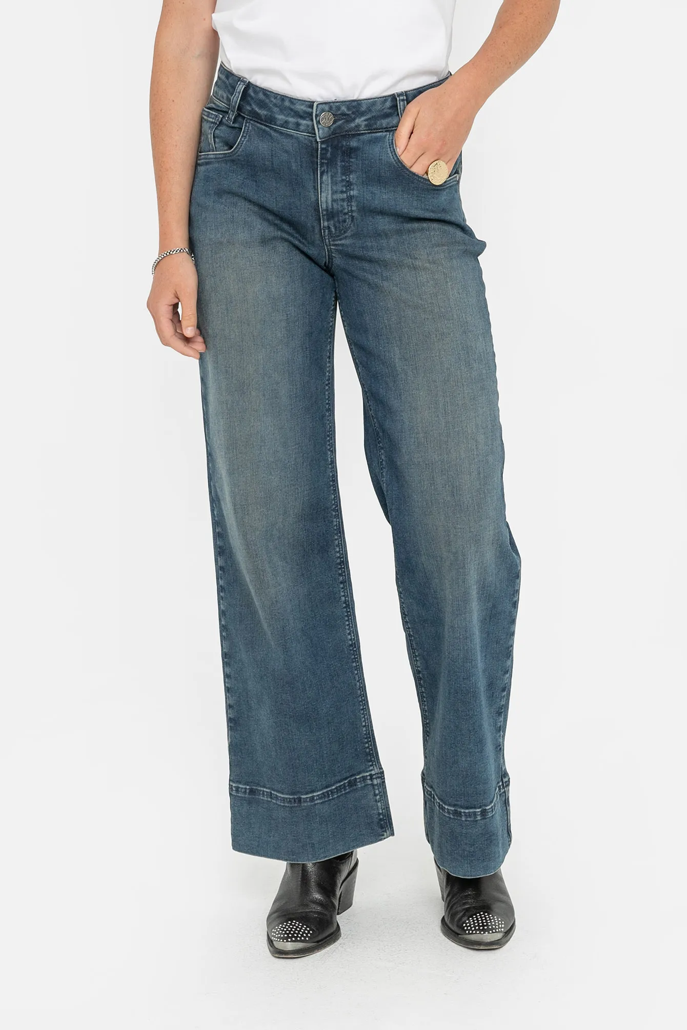 Jean large bleu tint - Image 3