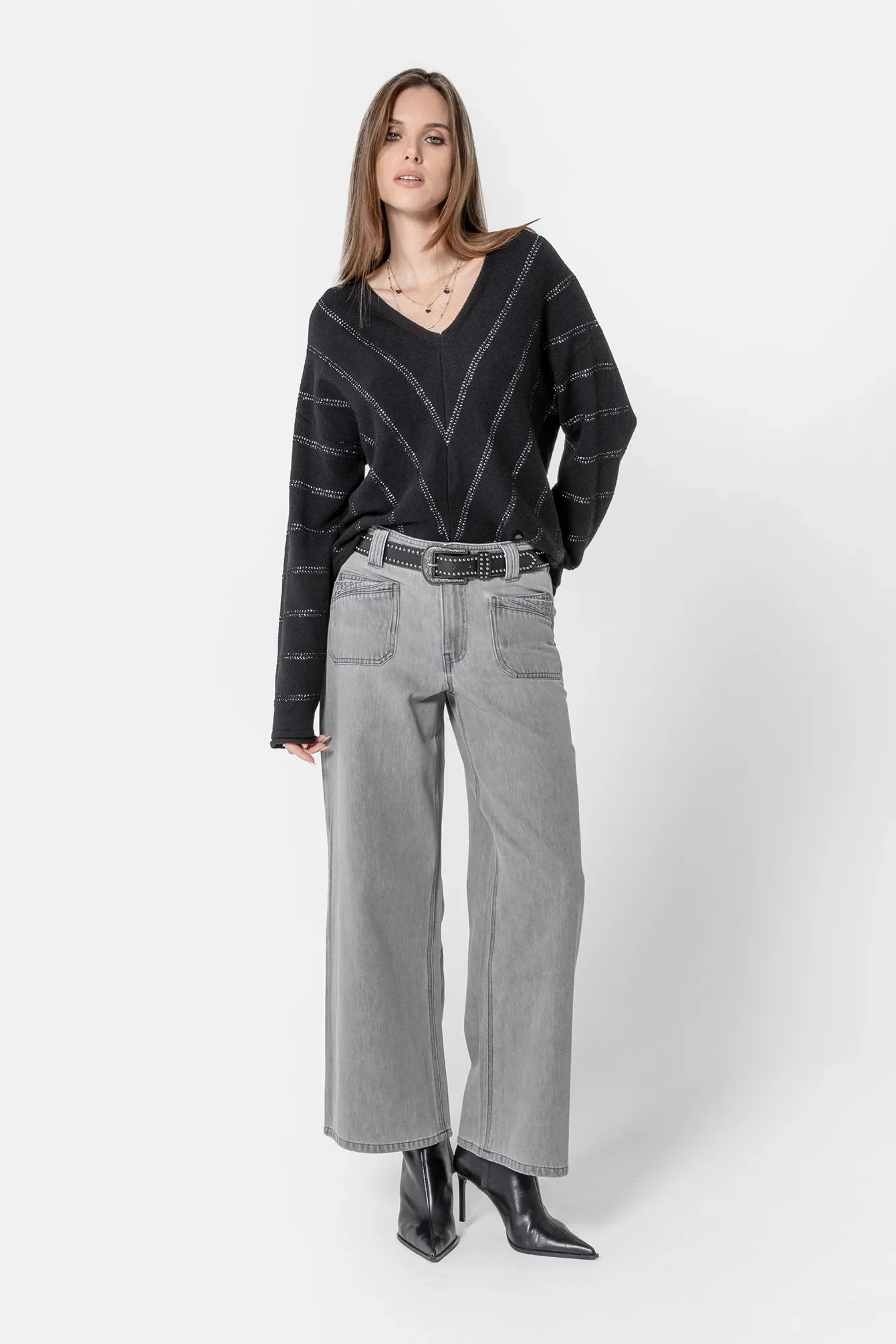 Jean large gris - Image 3