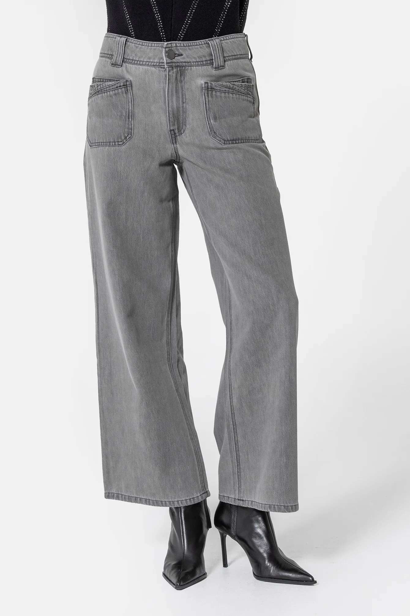 Jean large gris - Image 5