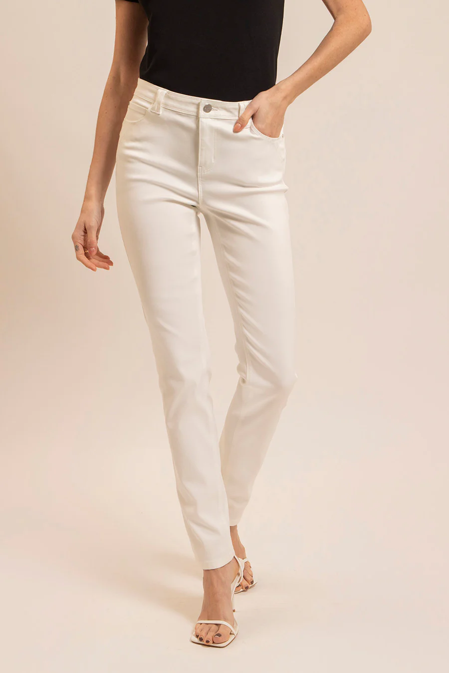 Jean slim push-up blanc - Image 3
