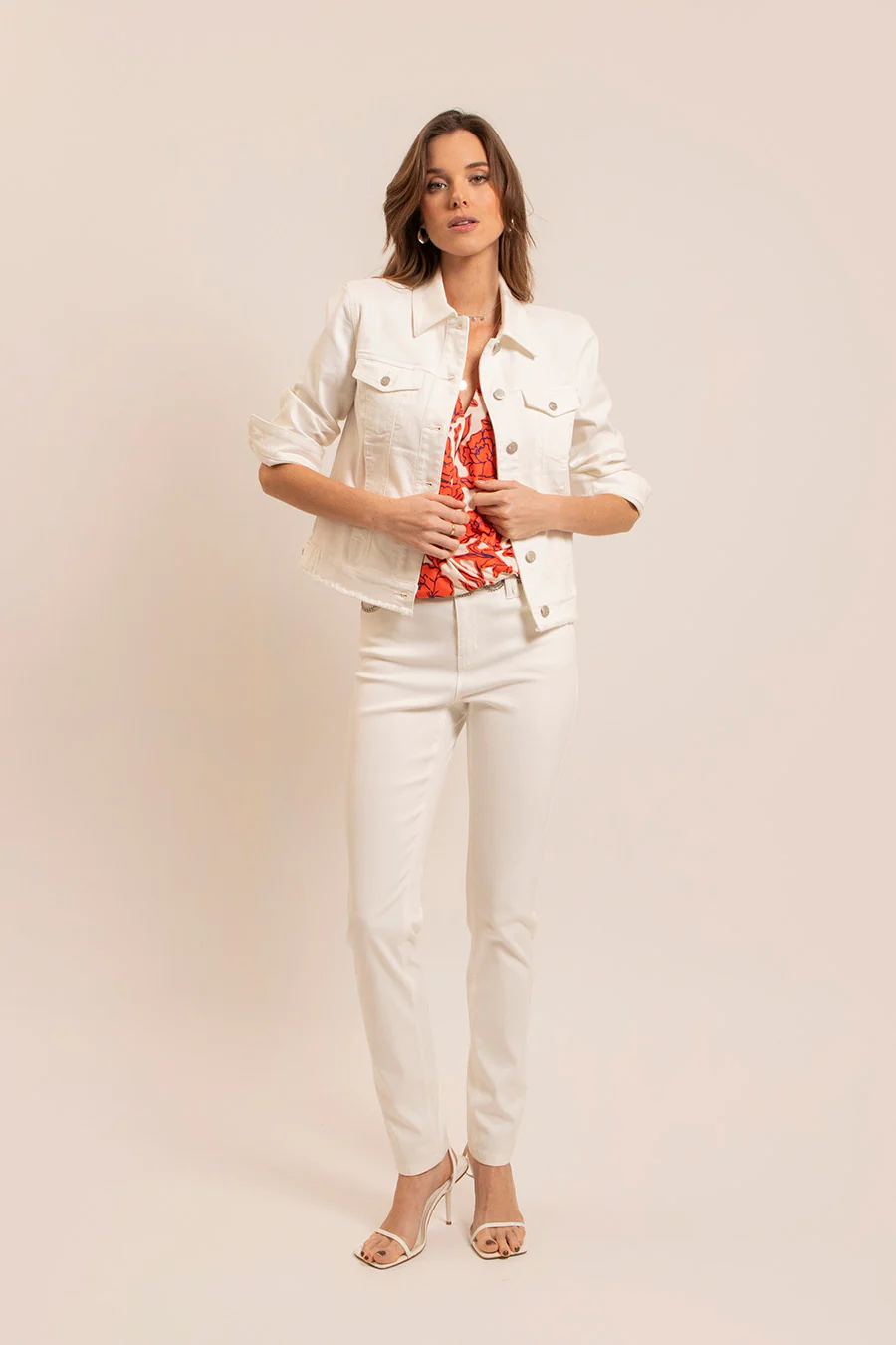 Jean slim push-up blanc - Image 4