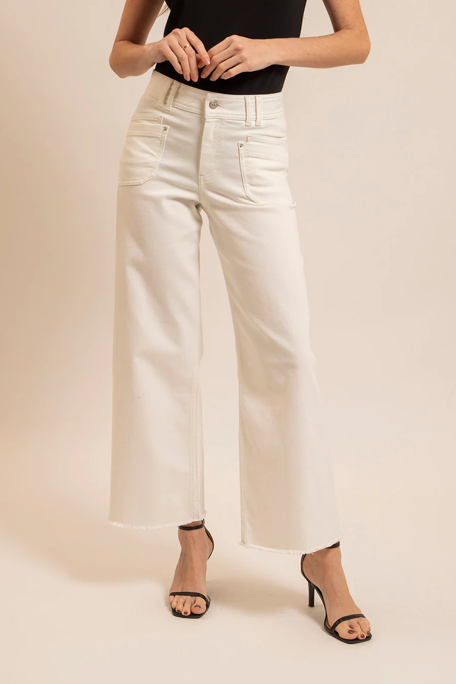 Jean wide leg blanc - Image 3