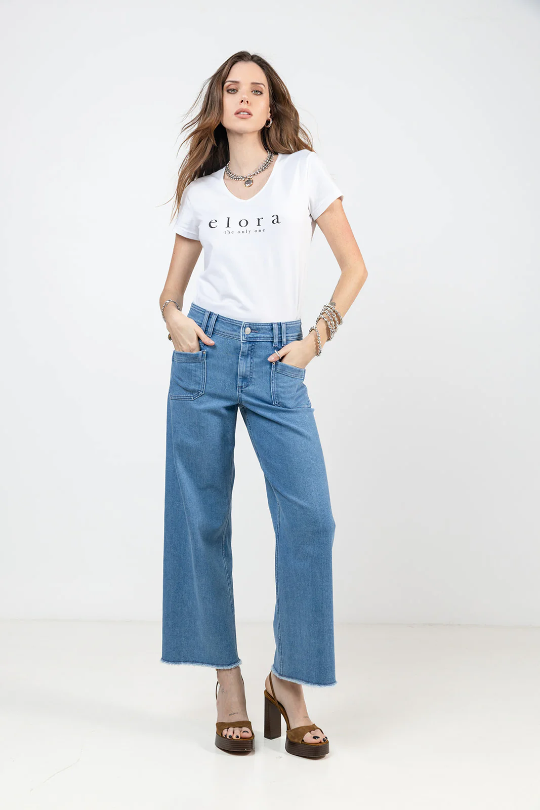 Jean wide leg bleu clair - Image 2