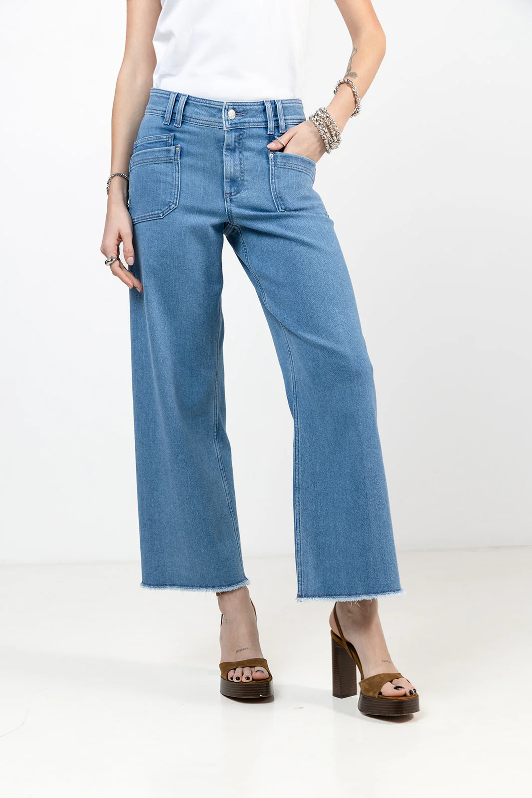 Jean wide leg bleu clair - Image 4
