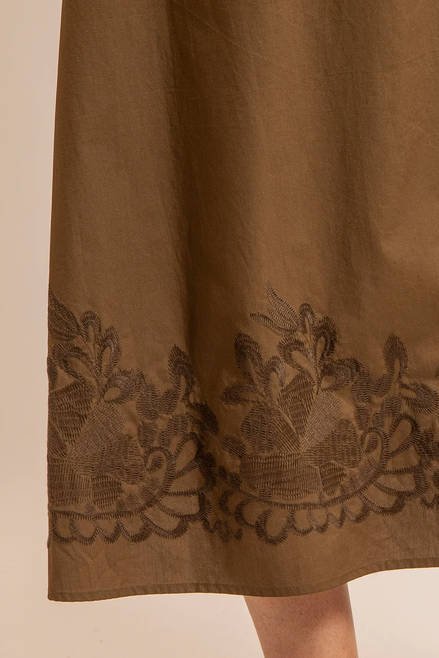 Jupe corolle olive - Image 3