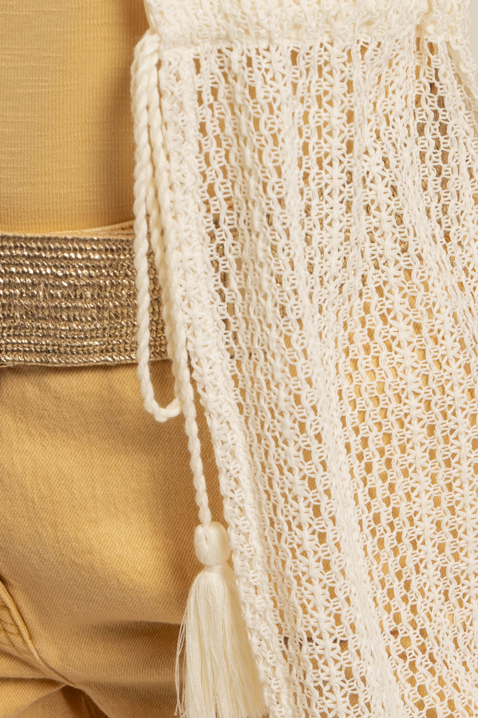 Long gilet en maille écru - Image 2