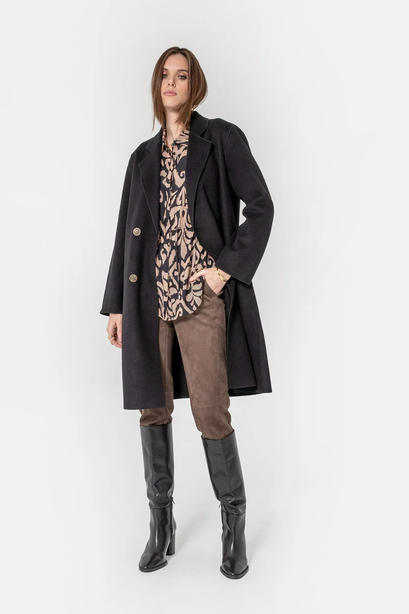 Manteau long noir - Image 3