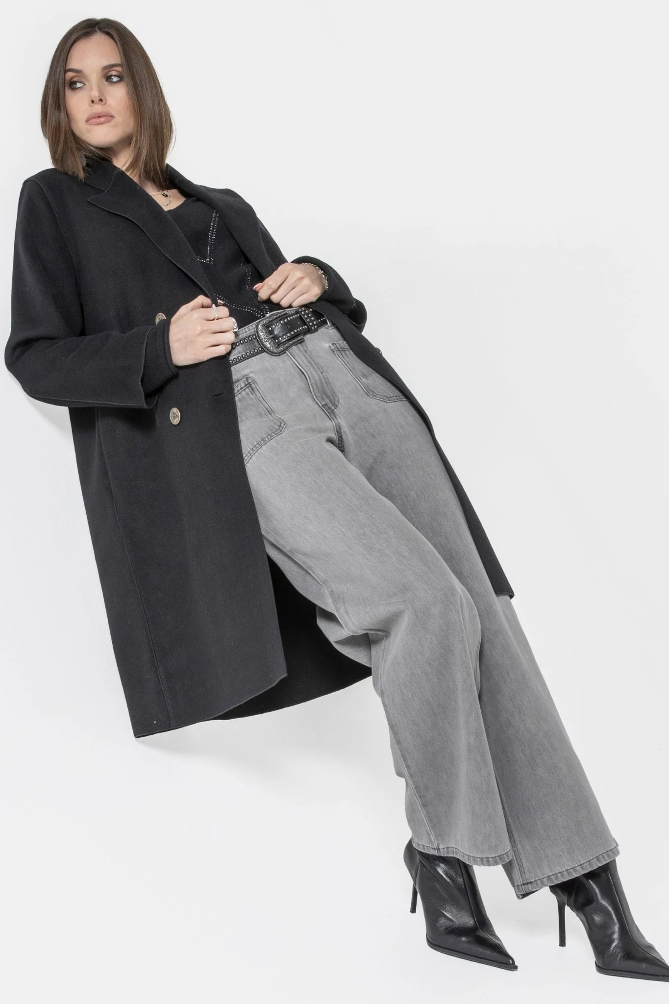 Manteau long noir - Image 4