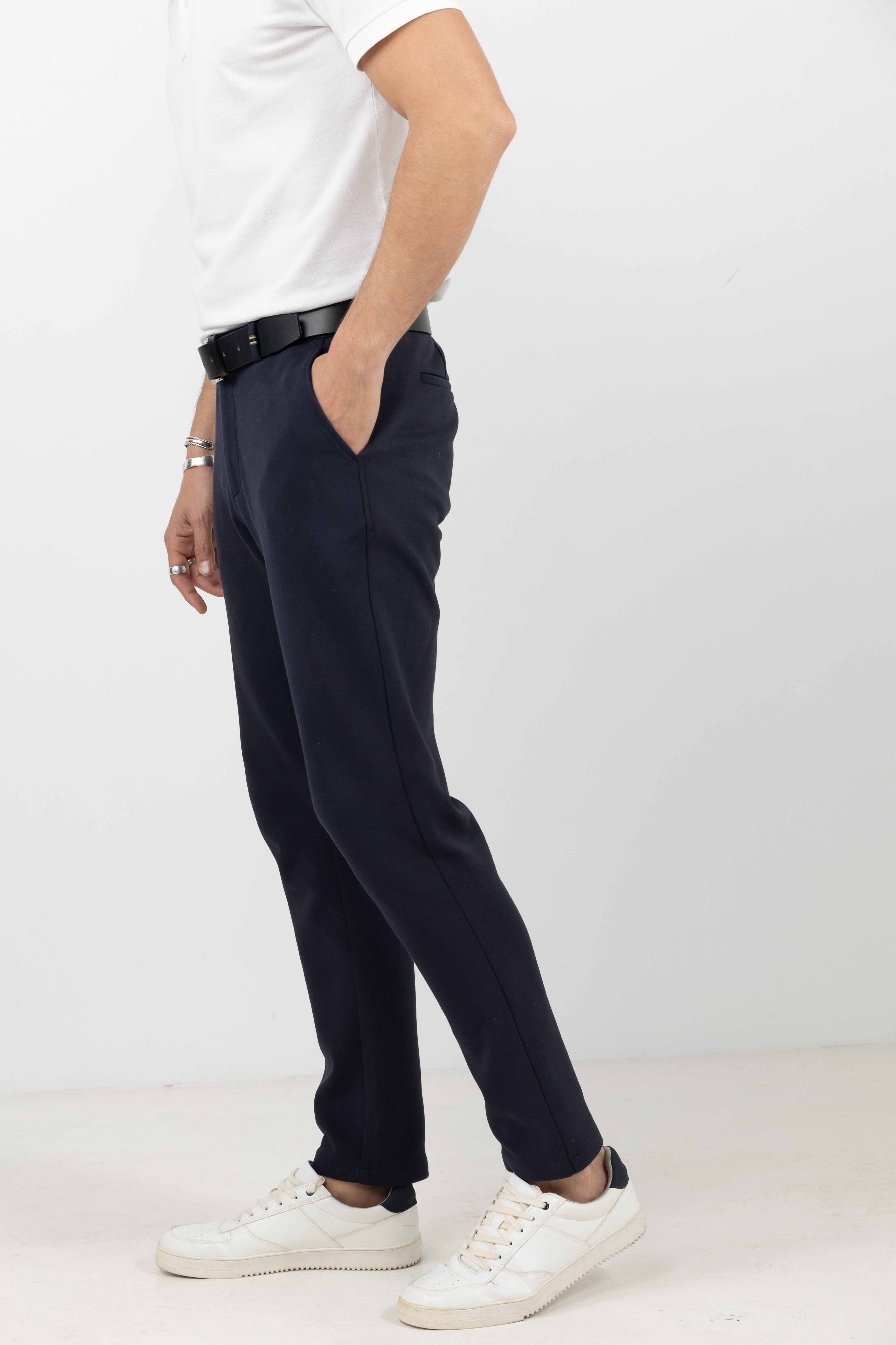 Pantalon bleu marine chic confort - Image 3