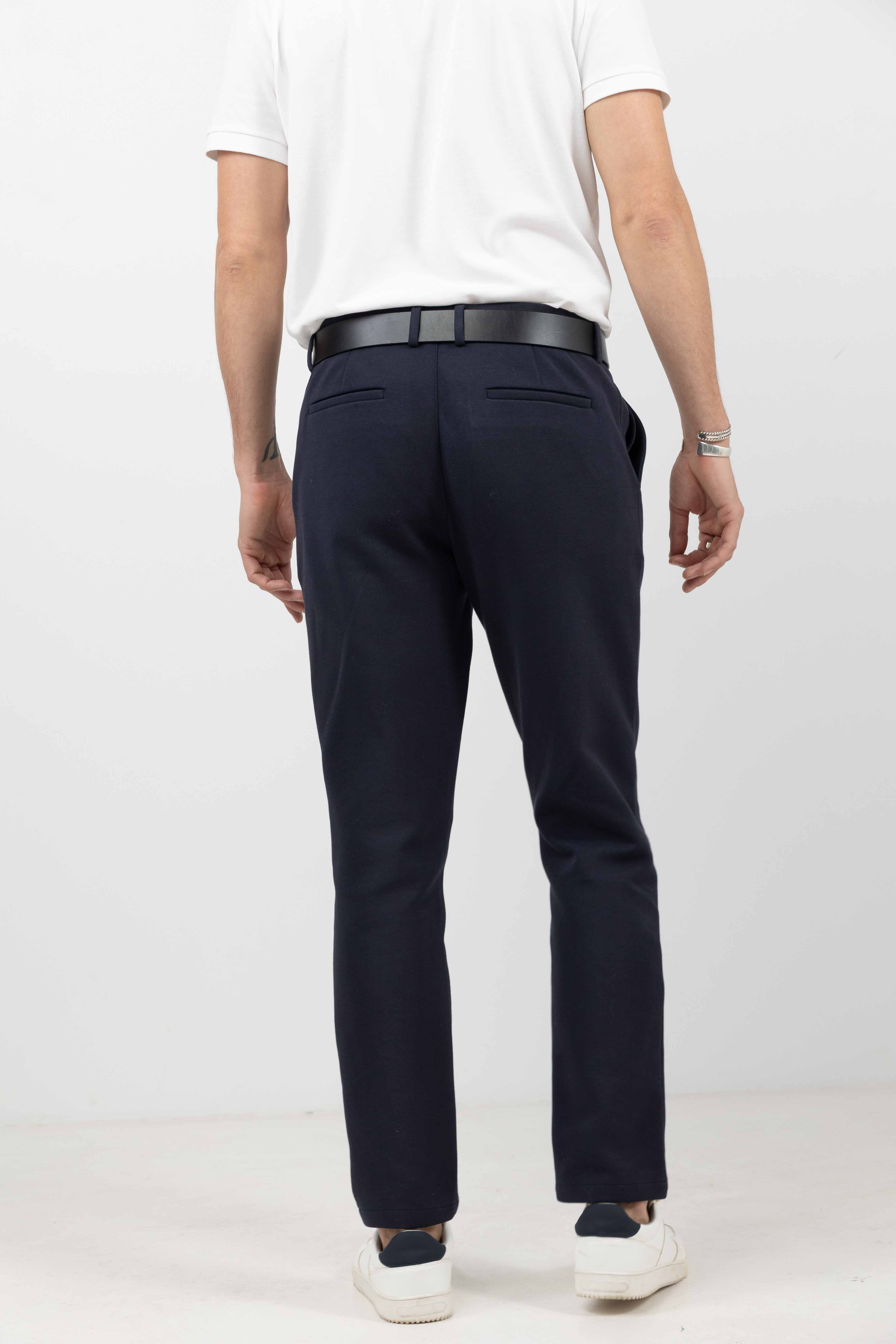 Pantalon bleu marine chic confort - Image 4