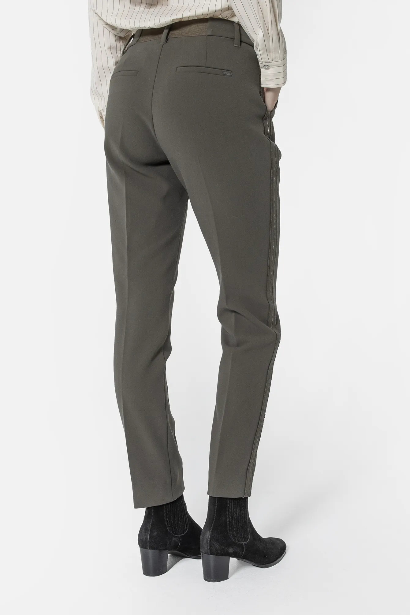 Pantalon cigarette kaki - Image 3