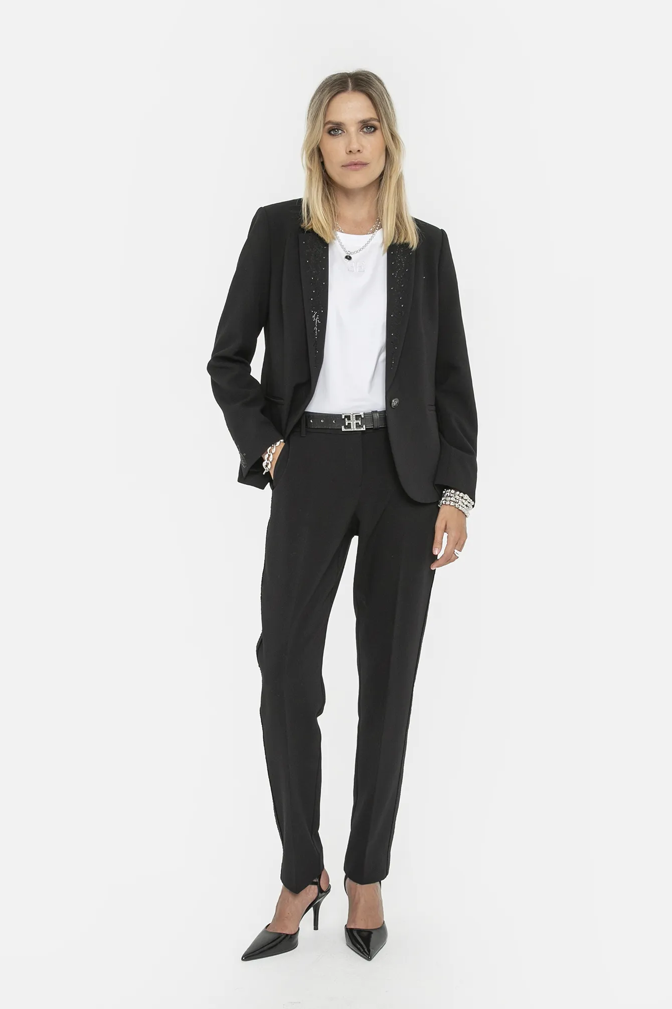 Pantalon cigarette noir - Image 3