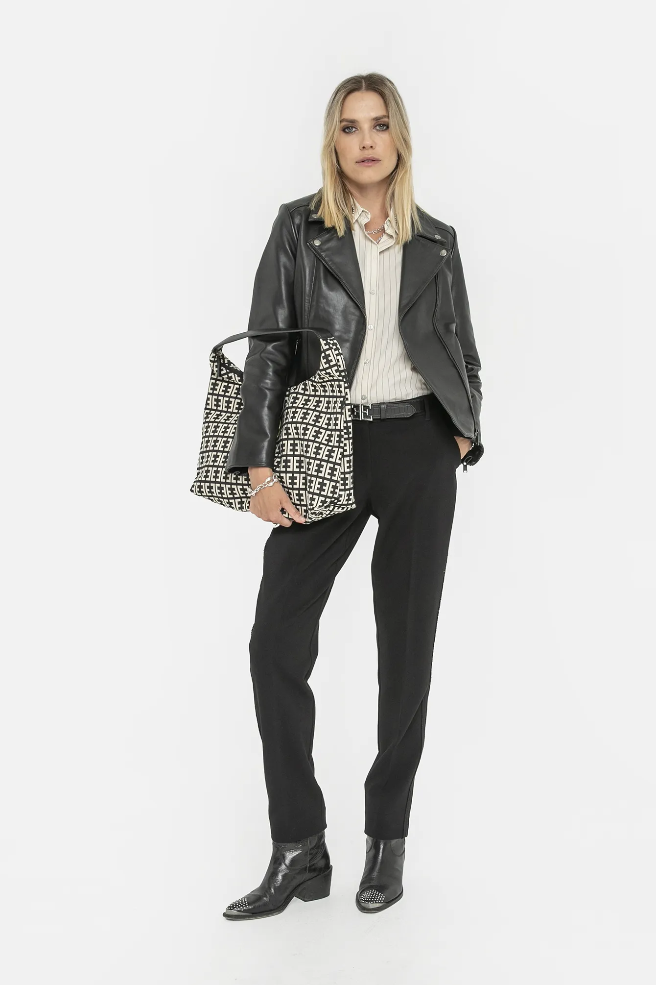 Pantalon cigarette noir - Image 5