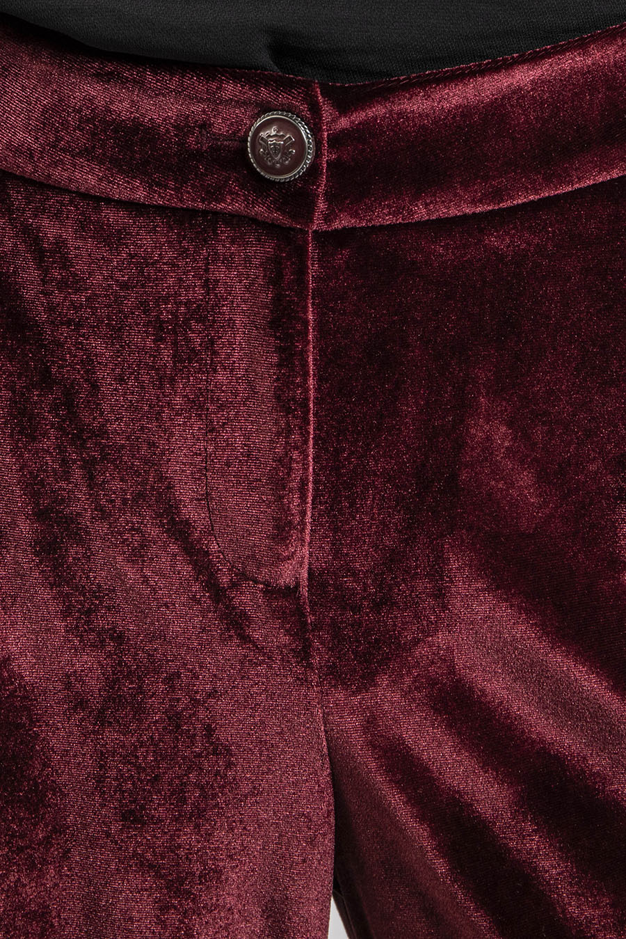 Pantalon de costume en velours bordeaux - Image 3